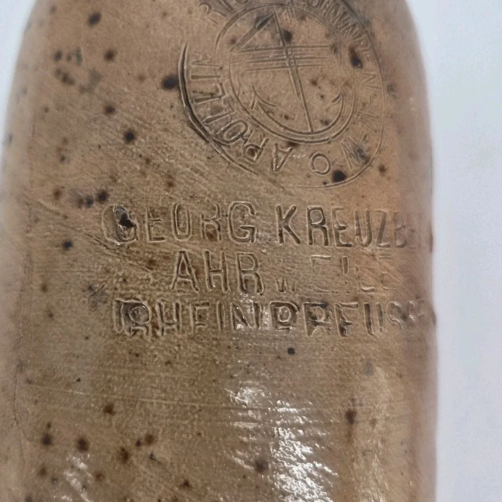 Antique Apollinaris Stoneware Bottle Georg Kreuzberg Ahrweiler Jug 12